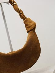 YSL Amalia Mini Hobo in Suede Caramel Cognac - 28x12.5x8cm - 3