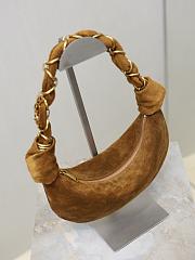 YSL Amalia Mini Hobo in Suede Caramel Cognac - 28x12.5x8cm - 5