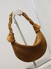 YSL Amalia Mini Hobo in Suede Caramel Cognac - 28x12.5x8cm - 6