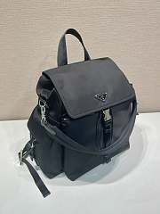Prada Explore Re-Nylon And Leather Backpack Black 2VZ118 - 39x37x20cm - 4