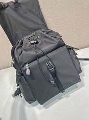 Prada Explore Re-Nylon And Leather Backpack Black 2VZ118 - 39x37x20cm - 3