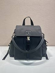 Prada Explore Re-Nylon And Leather Backpack Black 2VZ118 - 39x37x20cm - 2