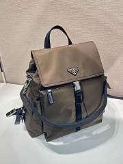 Prada Explore Re-Nylon And Leather Backpack Brown 2VZ118 - 39x37x20cm - 4