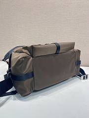 Prada Explore Re-Nylon And Leather Backpack Brown 2VZ118 - 39x37x20cm - 3