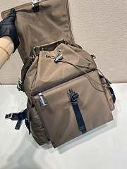 Prada Explore Re-Nylon And Leather Backpack Brown 2VZ118 - 39x37x20cm - 2