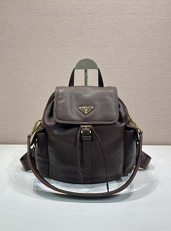 Prada Explore Medium Nappa Leather Backpack Sienna 1BZ080 - 29x27x12.5cm