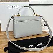 Celine Medium Nino Bag In Supple Grained Calfskin Cloud Gray - 25x17.5x10cm - 6