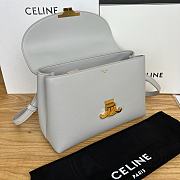 Celine Medium Nino Bag In Supple Grained Calfskin Cloud Gray - 25x17.5x10cm - 4