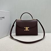 Celine Medium Nino Bag In Supple Grained Calfskin Burgundy - 25x17.5x10cm - 1