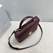 Celine Medium Nino Bag In Supple Grained Calfskin Burgundy - 25x17.5x10cm - 6