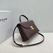 Celine Medium Nino Bag In Supple Grained Calfskin Burgundy - 25x17.5x10cm - 4