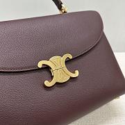 Celine Medium Nino Bag In Supple Grained Calfskin Burgundy - 25x17.5x10cm - 3