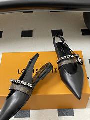 LV Vibe Slingback Flat Ballerina Black 1AHN78  - 2