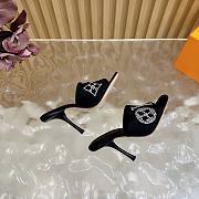 LV 6AM Mule Grained Calf Leather Black 9cm 1AGWRK  - 5