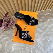 LV 6AM Mule Grained Calf Leather Black 9cm 1AGWRK  - 4