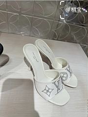 LV 6AM Mule Grained Calf Leather White 9cm 1AGWSG - 6