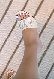 LV 6AM Mule Grained Calf Leather White 9cm 1AGWSG - 5