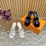 LV 6AM Mule Grained Calf Leather White 9cm 1AGWSG - 4