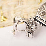 VCA Snowflake Earrings Small Model 18K White Gol Diamond - 4