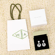 VCA Snowflake Earrings Small Model 18K White Gol Diamond - 3