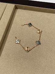 VCA Vintage Alhambra Bracelet 5 Motifs 18K Rose Gold and Gray Mother of pearl - 1