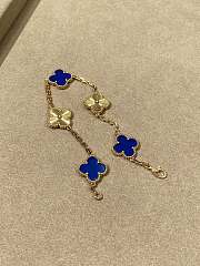 VCA Vintage Alhambra Bracelet 5 Motifs 18K White Gold and Blue Lapis Lazuli - 3