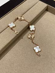 VCA Vintage Alhambra Bracelet 5 Motifs 18K Yellow Gold and White Mother of pearl - 5