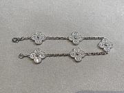 VCA Vintage Alhambra Bracelet 5 Motifs 18K White Gold Diamond VCARA41500 - 1