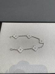 VCA Vintage Alhambra Bracelet 5 Motifs 18K White Gold Diamond VCARA41500 - 5