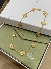 VCA Vintage Alhambra Necklace 10 Motifs 18k Yellow Gold VCARO1ID00 - 4