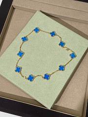 VCA Vintage Alhambra Necklace 10 Motifs 18k Yellow Gold Agate VCARP34800 - 1