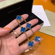 VCA Vintage Alhambra Bracelet 5 Motifs 18k Yellow Gold Agate VCARP34900 - 6