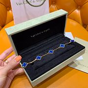 VCA Vintage Alhambra Bracelet 5 Motifs 18k Yellow Gold Agate VCARP34900 - 3