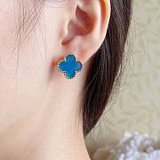 VCA Vintage Alhambra Earrings 18K Yellow Gold Agate VCARP9SZ00 - 2