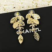 Chanel Earrings Metal & Strass Golden & Crystal - 6