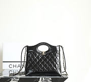 Chanel 31 Mini Shopping Bag Lambskin Gold Tone Metal Black - 23x22x5cm - 1