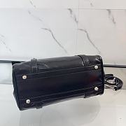 Miumiu Shiny Leather Top-handle Bag Black 5BA327 - 27x16x13cm - 6