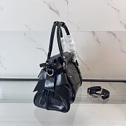 Miumiu Shiny Leather Top-handle Bag Black 5BA327 - 27x16x13cm - 4