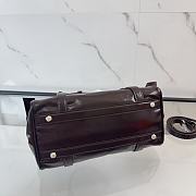 Miumiu Shiny Leather Top-handle Bag Brown 5BA327 - 27x16x13cm - 6