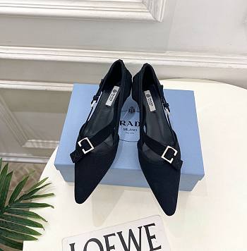 Prada Canvas Pumps Black 45mm 1I444O