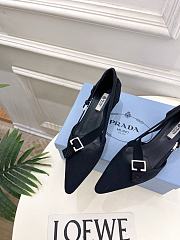 Prada Canvas Pumps Black 45mm 1I444O - 6
