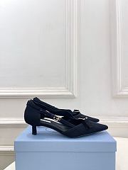 Prada Canvas Pumps Black 45mm 1I444O - 4