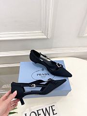 Prada Canvas Pumps Black 45mm 1I444O - 5