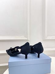Prada Canvas Pumps Black 45mm 1I444O - 2