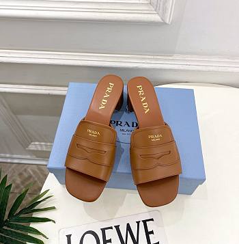 Prada Leather Sandals Brown 1XX781 35mm