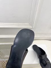 Loewe Toggle Flat Sandal In Shiny Smoot Calfskin Black - 5