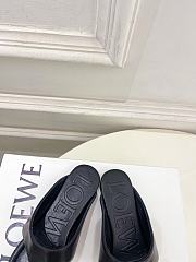 Loewe Toggle Flat Sandal In Shiny Smoot Calfskin Black - 2