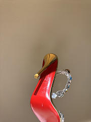 Christian Louboutin Rosa Z Jewel 10mm Sandals TPU Strass And Laminated Calf Leather Gold - 2