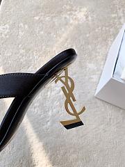 YSL Opyum Mules In Satin Crepe Black 85mm - 2