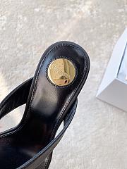 YSL Opyum Mules In Satin Crepe Black 85mm - 4